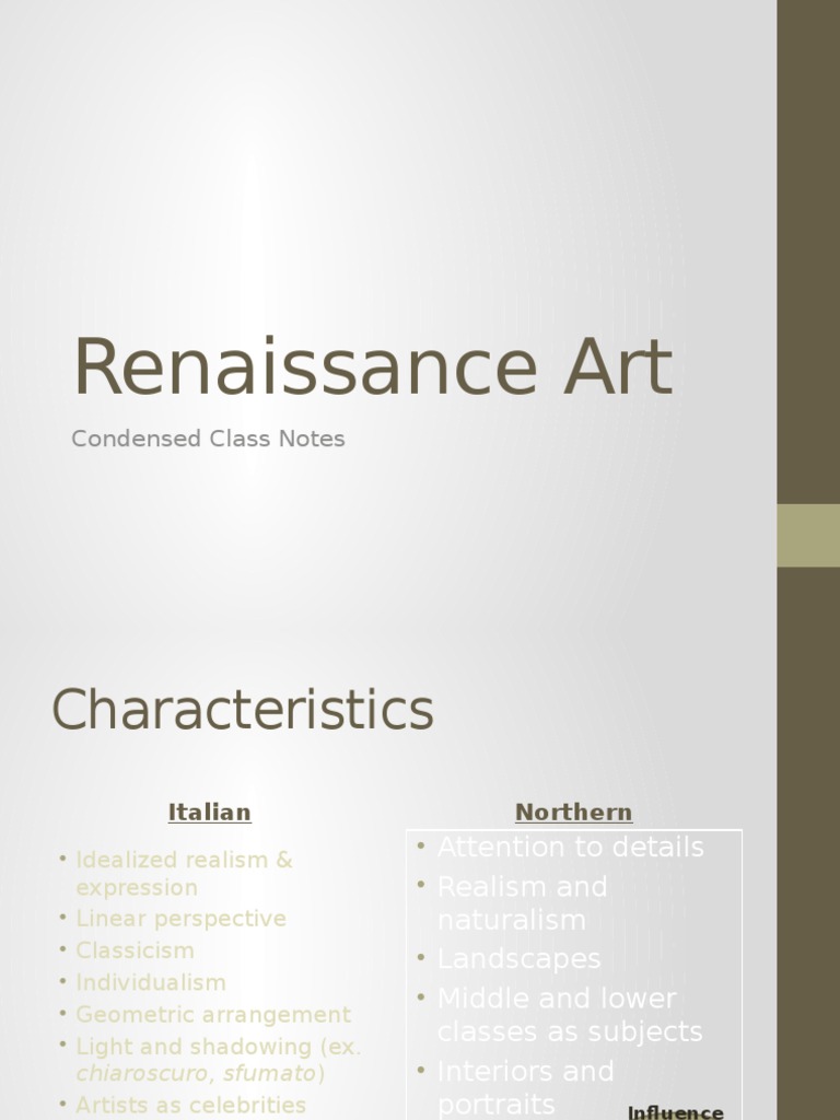 Renaissance Art: Key Characteristics & Artists | PDF