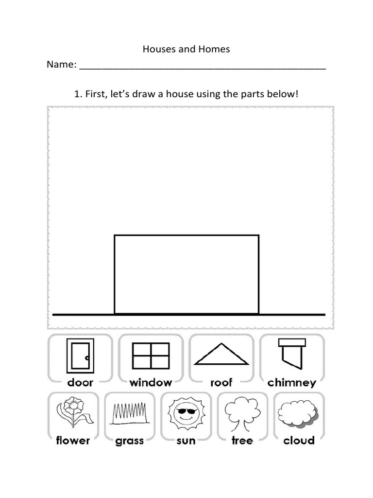 Parts of a House Activity for Kids | PDF | Art