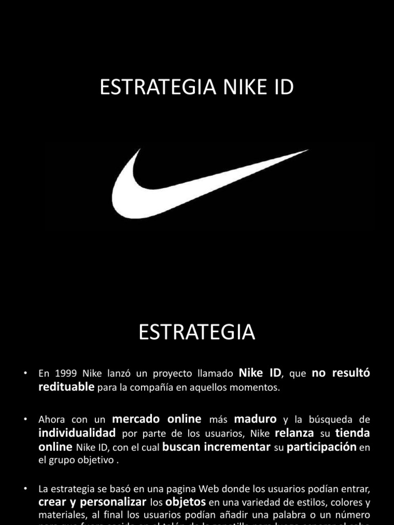 Estrategia Nike Id | PDF Nike | Red mundial