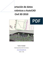 Importacion de Datos Arquitectonicos en AutoCAD Civil 3D 2010