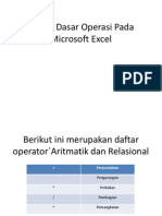 Fungsi Dasar Operasi Pada Microsoft Excel