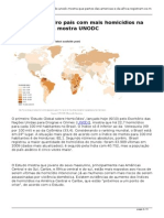 ONU Brasil-Brasil é o terceiro país com mais homicídios na América do Sul, mostra UNODC