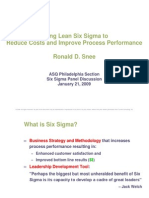 Jan 09 Six Sigma Lean Overview