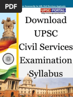 UPSC Civil Services Examination Syllabus