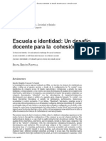 Escuela e identidad: desafíos para la cohesión social