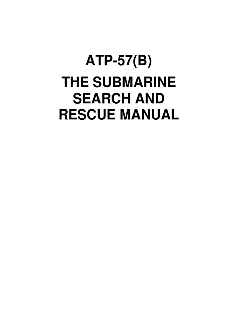 Usn - The Submarine Search & Rescue Manual | PDF | Search And Rescue ...