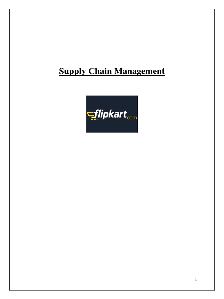 Supply Chain Flipkart Supply Chain Management Supply Chain