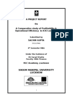 A Comparative Study of Profitability & Operational Efficiency in ICICI and SBI.