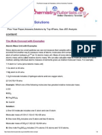 The Mole Concept With Ex... Ine Chemistry Tutorials