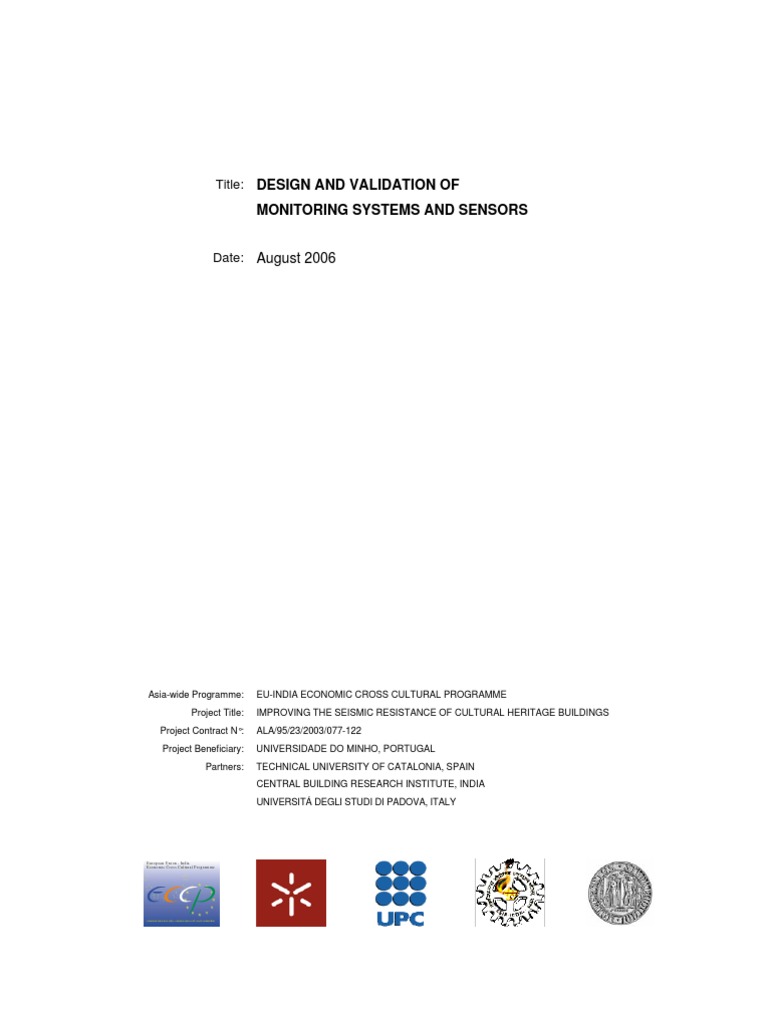 Design and Validation of Monitoring Systems and Sensors | PDF | Normal ...