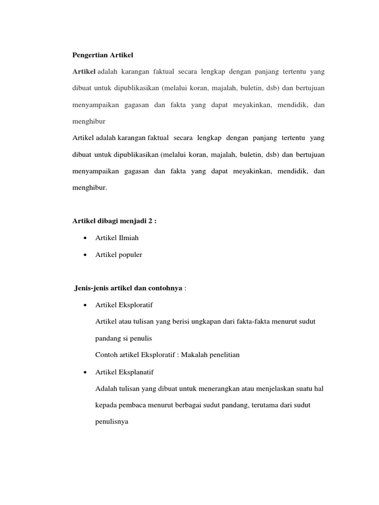 Artikel Bahasa Indonesia 2