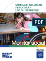 Monitor Social 4 Oportunitati Egale, Incluziune Si Protectie Sociala A Persoanelor Cu Dizabilitati