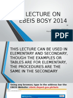 Lecture On Ebeis Bosy 2014 by Alfredo Medrano