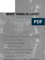 What Thing Is Love by George Peele Poem Analysis Powerpoint Presentation