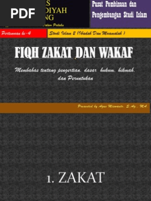 Fiqh Zakat Wakaf