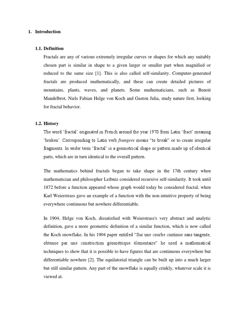 Fractals Pdf Fractal Chaos Theory