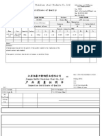 Nanjing Yuhuatai Tello Stainless Steel Products Co.,Ltd Inspection Certificate of Quality