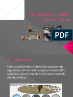 KUAT TEKAN BETON DAN KUALITAS MATERIAL