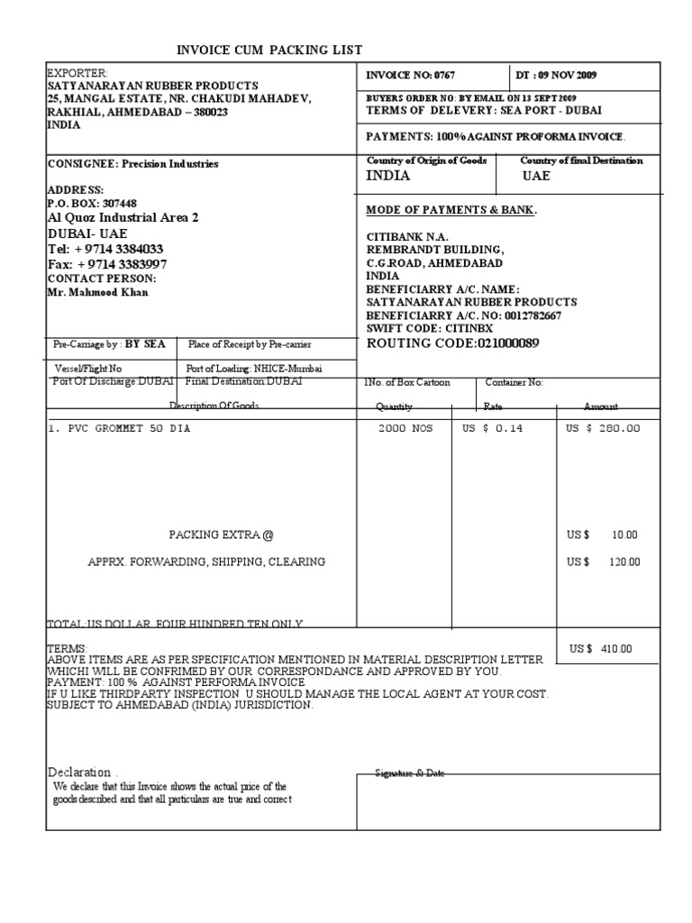 Dubai Invoice Invoice Economies