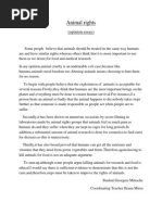 Animal Rights Argumentative Essay Pdf