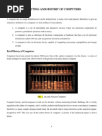 Introduction To Computers and Computing