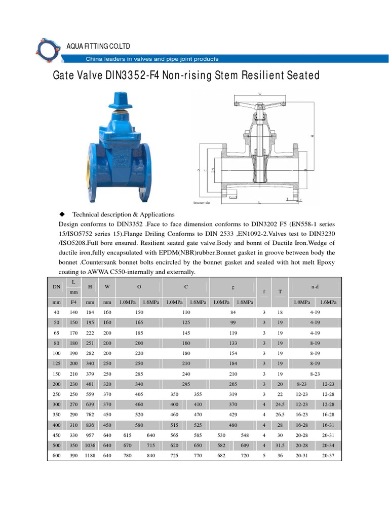 Gate Valve Non Rising Stem Resilient Seated | PDF