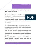 Licenziamento a Seguito Di Offese e Richiesta Di Risarcimento Danni Avanzata Dall'Azienda