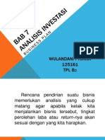 Analisis Investasi Abon Ikan Gabus