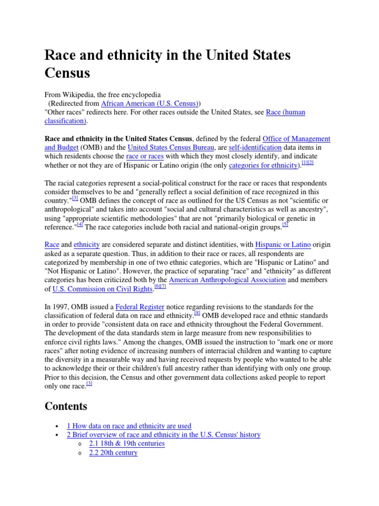 U.S. Census Race & Ethnicity Guide | PDF | Race And Ethnicity In The ...