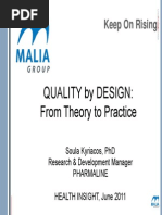 DR KyQUALITY by DESIGN:From Theory To Practice