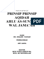 Prinsip Aqidah Ahlussunnah Wal Jamaah
