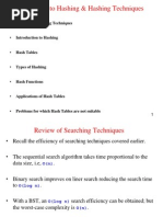 Introduction To Hashing & Hashing Techniques: Review of Searching Techniques