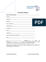 Formulario Adopción Responsable