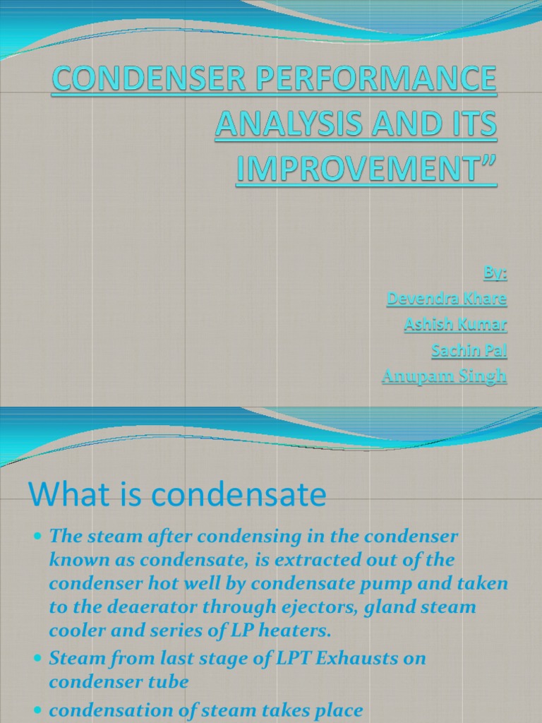 Condenser Performance and Efficiency Analysis | PDF | Thermodynamics ...