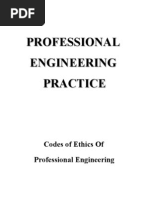 Codes of Ethics of Professional Engineering