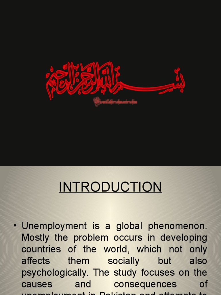 Unemployment Causes and Effects in Pakistan | PDF | Unemployment ...