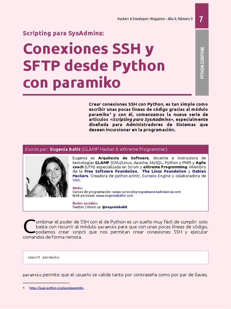 Tutorial paramiko python pdf contrase a python lenguaje de