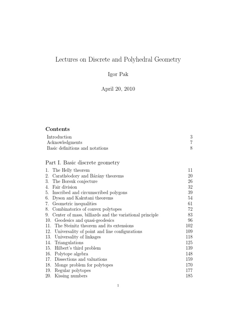 Polyhedral Geometry | PDF | Classical Geometry | Geometry