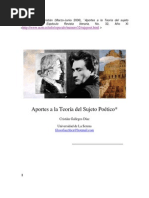 Aportes a La Teoria Del Sujeto Poetico