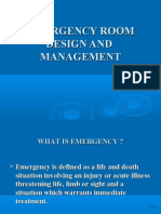 Emergency Room Design and Management