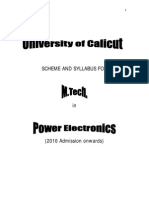 M.Tech Power Electronics Scheme and Syllabus