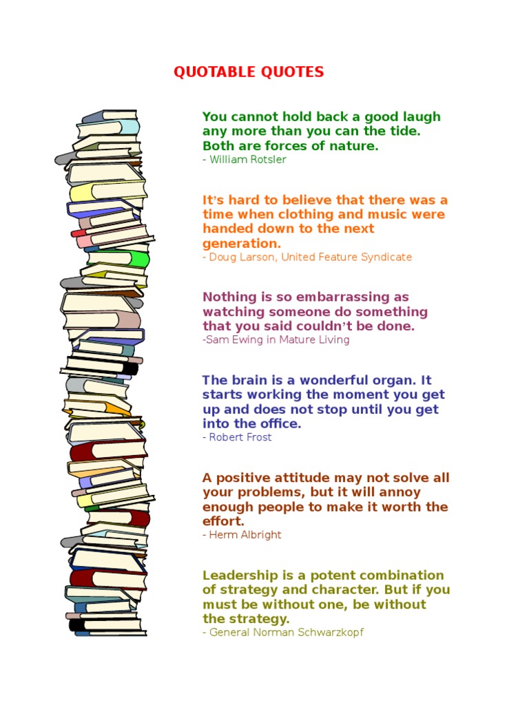 Quotable Quotes | PDF | Young Adult