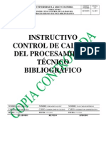 Instructivo Control Calidad