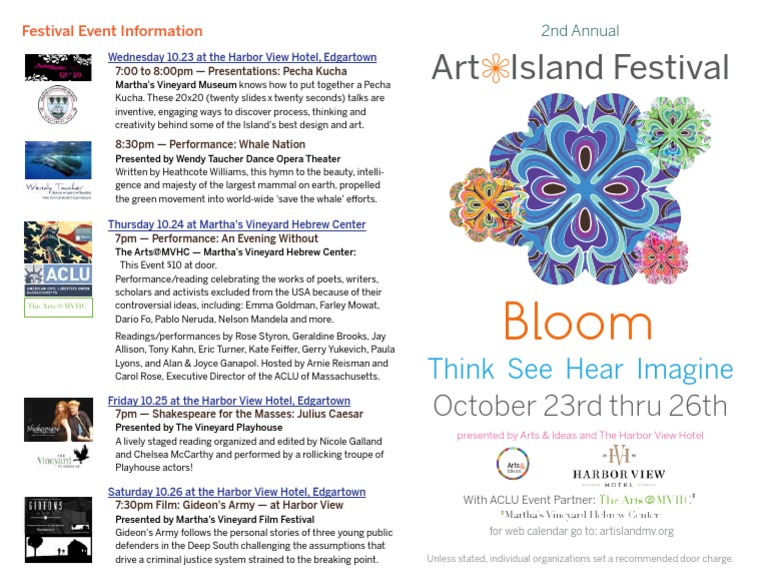Arts & Ideas - Bloom Festival Calendar | PDF