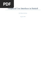 Graphical User Interfaces in Haskell