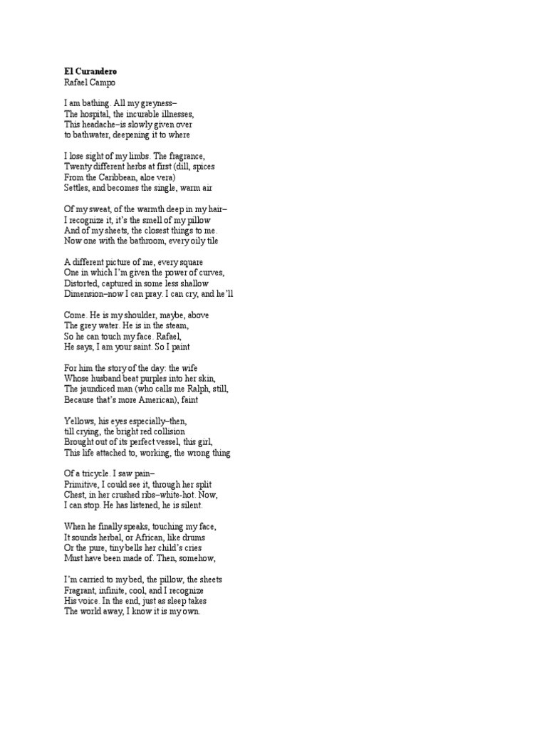 Healing Ritual in Bath Poem | PDF