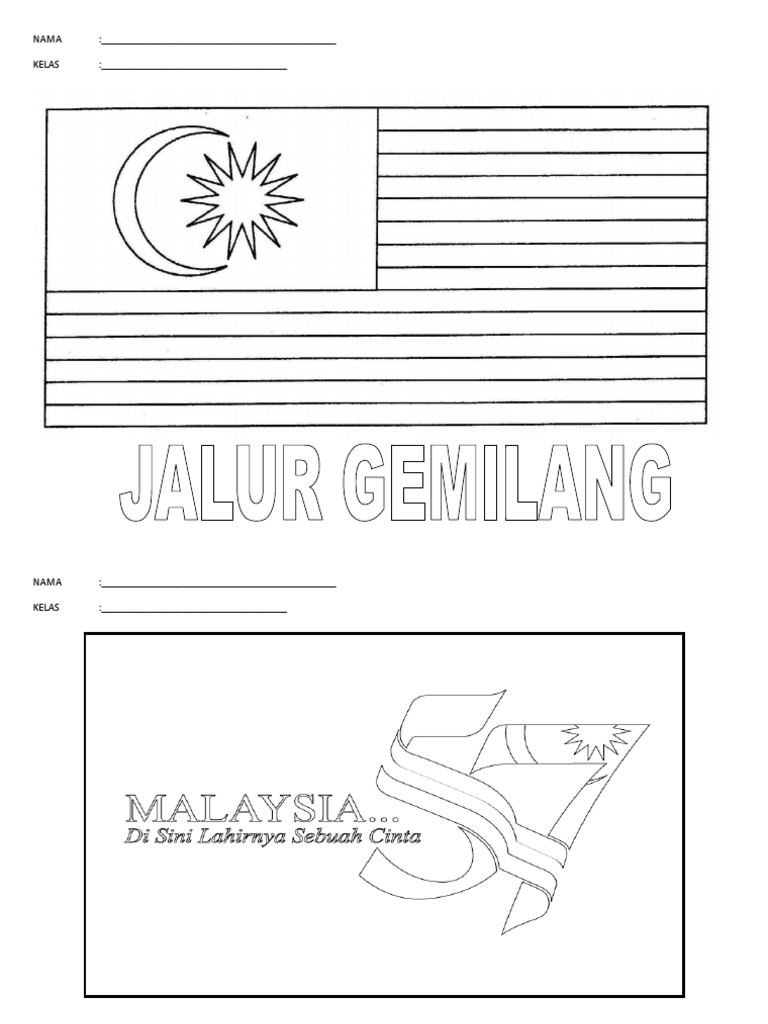 jalur gemilang hitam putih