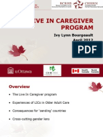 Ivy Lynn Bourgeault: The Live in Caregiver Program