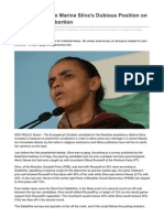 Brazil Candidate Marina Silva’s Dubious Position on Gay Marriage, Abortion