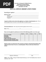 BDS Job Shadowing Certificate Guidelines | PDF | Dentistry | Dental Degree